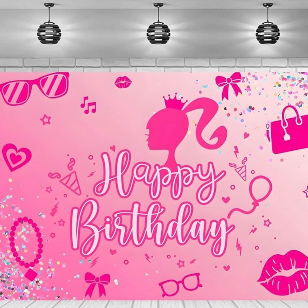 Pink Birthday Party Backdrop